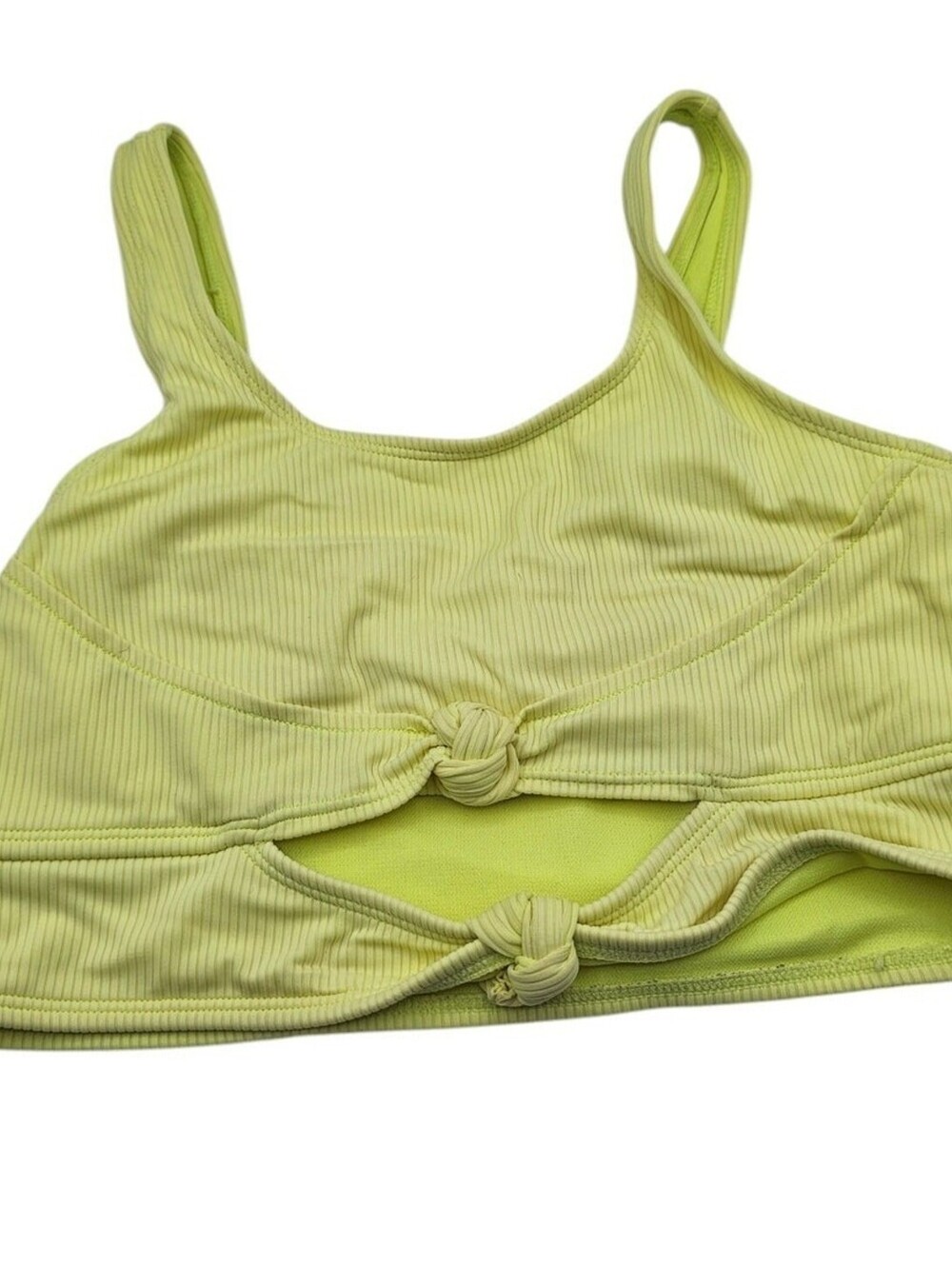 More Than Magic Girls Sz XL (14-16) Bikini Swimsuit Top Lime Green Knotted